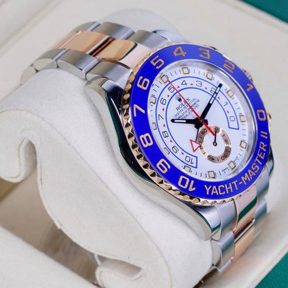 Rolex Yacht-Master II 116681 Two-Tone Rose Gold & Steel White Dial
