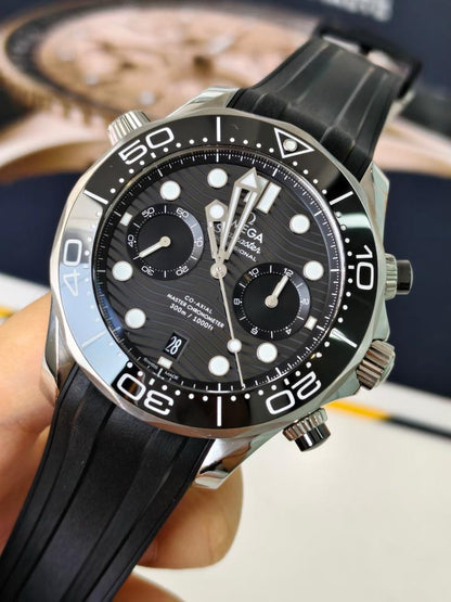 Omega Seamaster Diver 300M 210.32.44.51.01.001 Chronograph Black Dial