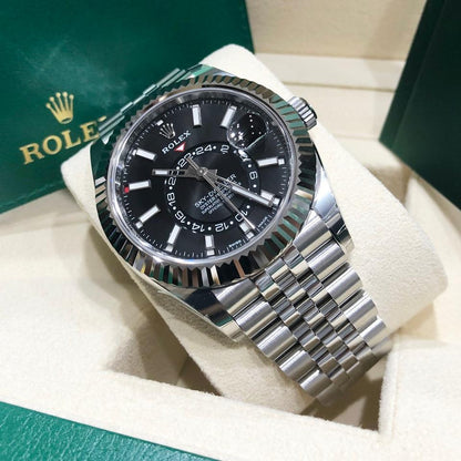 Rolex Sky-Dweller 326934 Black Dial Stainless Steel Jubilee 42mm
