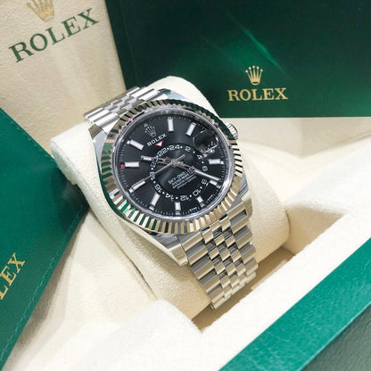Rolex Sky-Dweller 326934 Black Dial Stainless Steel Jubilee 42mm