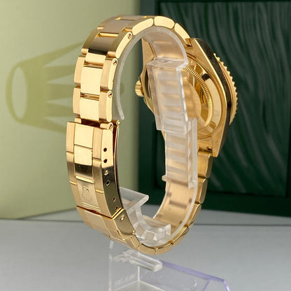 Rolex Submariner Date 16618 Silver Serti Diamond Dial 18K Yellow Gold 40mm