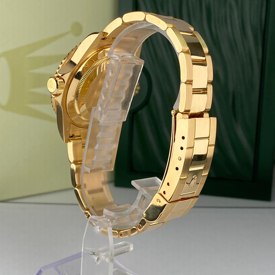 Rolex Submariner Date 16618 Silver Serti Diamond Dial 18K Yellow Gold 40mm