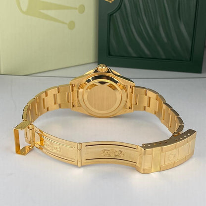 Rolex Submariner Date 16618 Silver Serti Diamond Dial 18K Yellow Gold 40mm