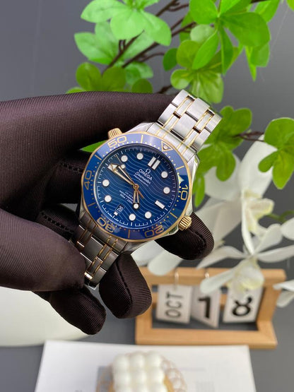Omega Seamaster Diver 300M 210.20.42.20.03.001 Two-Tone Blue Dial
