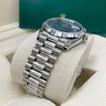 Rolex Day-Date 40 228239 Blue Ombré Roman Dial White Gold 40mm