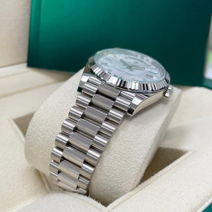 Rolex Day-Date 40 228239 White Gold Meteorite Baguette Diamond Dial 40mm