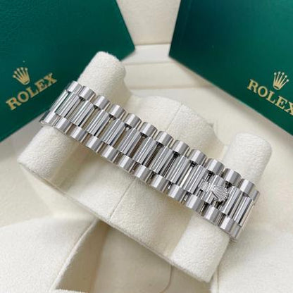 Rolex Day-Date 40 228239 White Gold Meteorite Baguette Diamond Dial 40mm