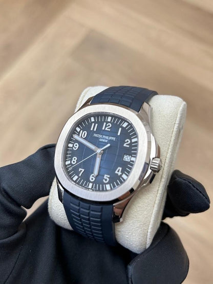 Patek Philippe Aquanaut 5168G-001 Blue Dial White Gold