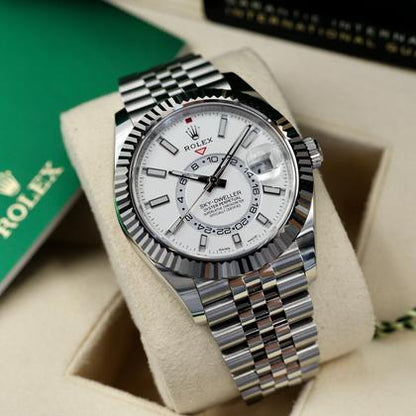 Rolex Sky-Dweller 326934 White Dial Stainless Steel Jubilee 42mm