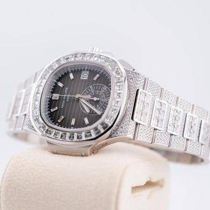Patek Philippe Nautilus 5980/1400G-010 White Gold Black Diamond Dial