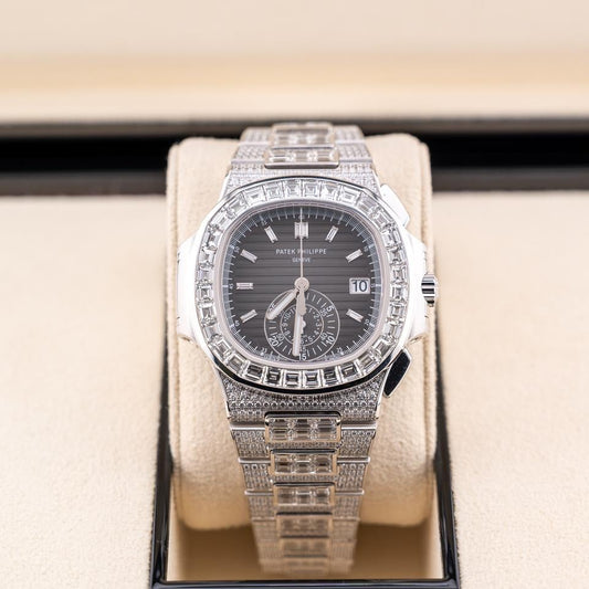 Patek Philippe Nautilus 5980/1400G-010 White Gold Black Diamond Dial