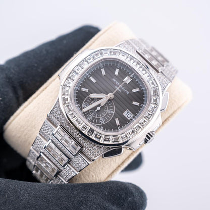 Patek Philippe Nautilus 5980/1400G-010 White Gold Black Diamond Dial