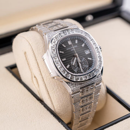 Patek Philippe Nautilus 5980/1400G-010 White Gold Black Diamond Dial