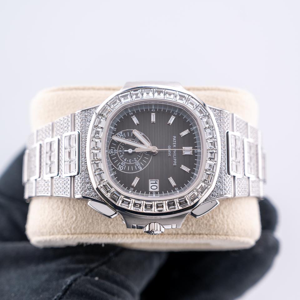 Patek Philippe Nautilus 5980/1400G-010 White Gold Black Diamond Dial
