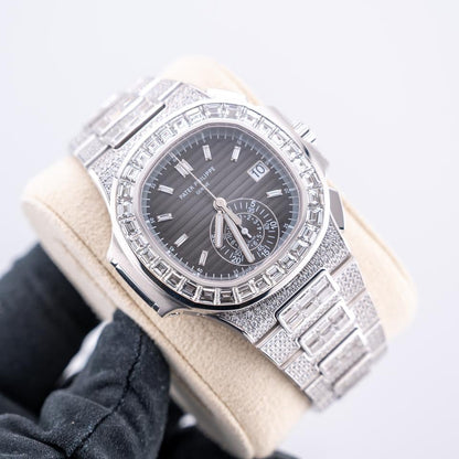 Patek Philippe Nautilus 5980/1400G-010 White Gold Black Diamond Dial