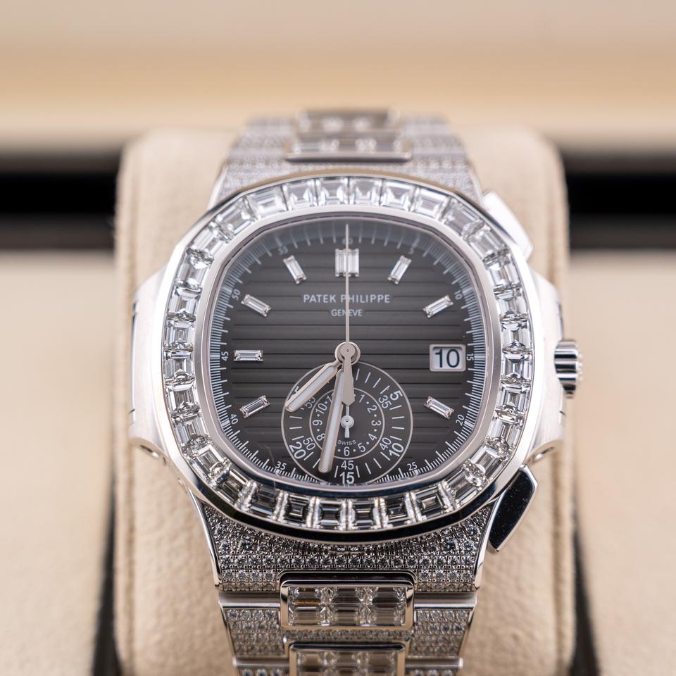 Patek Philippe Nautilus 5980/1400G-010 White Gold Black Diamond Dial