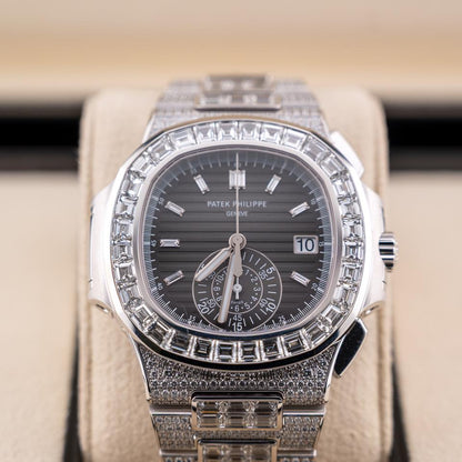 Patek Philippe Nautilus 5980/1400G-010 White Gold Black Diamond Dial