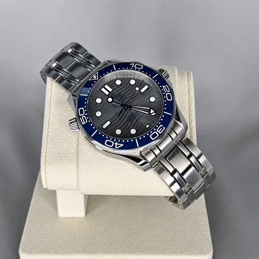 Omega Seamaster Diver 300M 210.30.42.20.06.001 Grey Dial Blue Bezel