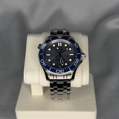 Omega Seamaster Diver 300M 210.30.42.20.06.001 Grey Dial Blue Bezel