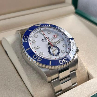 Rolex Yacht-Master II 126680 Oystersteel White Dial Blue Bezel 44mm