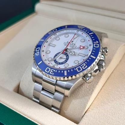 Rolex Yacht-Master II 126680 Oystersteel White Dial Blue Bezel 44mm