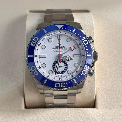 Rolex Yacht-Master II 126680 Oystersteel White Dial Blue Bezel 44mm