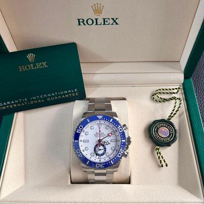 Rolex Yacht-Master II 126680 Oystersteel White Dial Blue Bezel 44mm