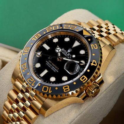 Rolex GMT-Master II 126718GRNR 2024 Yellow Gold Black Dial
