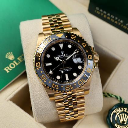Rolex GMT-Master II 126718GRNR 2024 Yellow Gold Black Dial