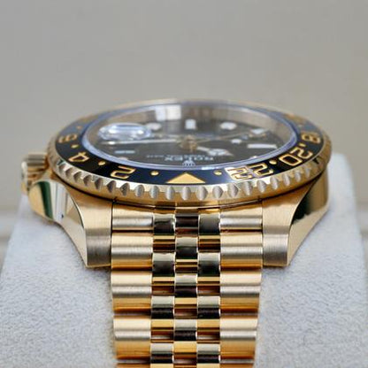 Rolex GMT-Master II 126718GRNR 2024 Yellow Gold Black Dial