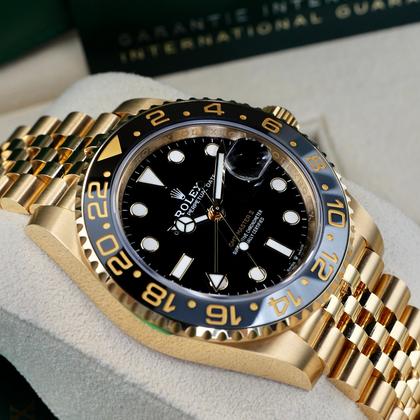 Rolex GMT-Master II 126718GRNR 2024 Yellow Gold Black Dial