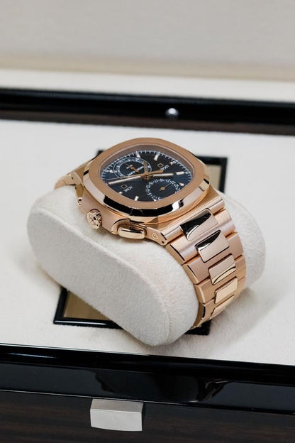 Patek Philippe Nautilus Travel Time 5990/1R-001 Rose Gold Blue Dial