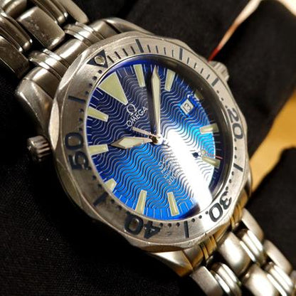 Omega Seamaster Diver 300M 2231.80 Titanium Electric Blue Dial 2006