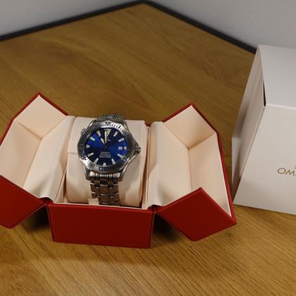 Omega Seamaster Diver 300M 2231.80 Titanium Electric Blue Dial 2006