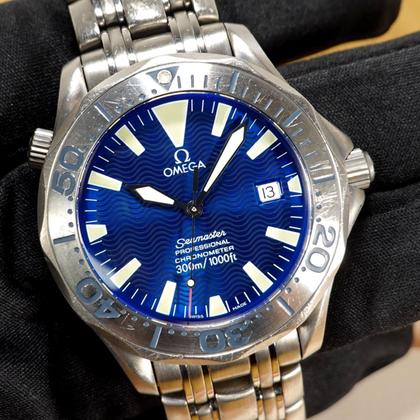 Omega Seamaster Diver 300M 2231.80 Titanium Electric Blue Dial 2006