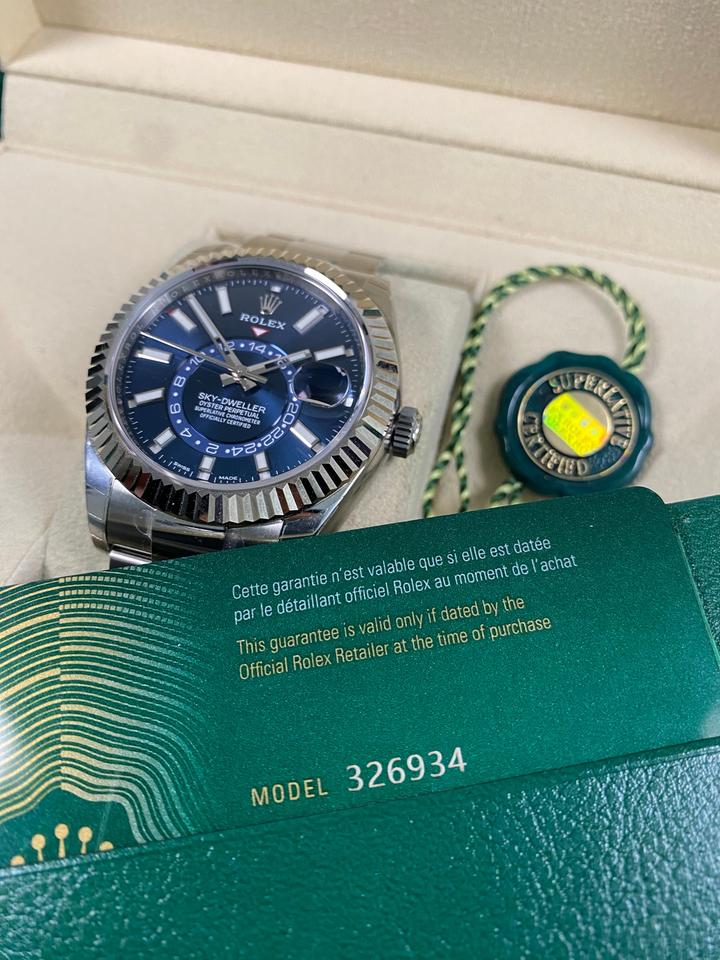 Rolex Sky-Dweller 326934 Blue Dial Stainless Steel 42mm