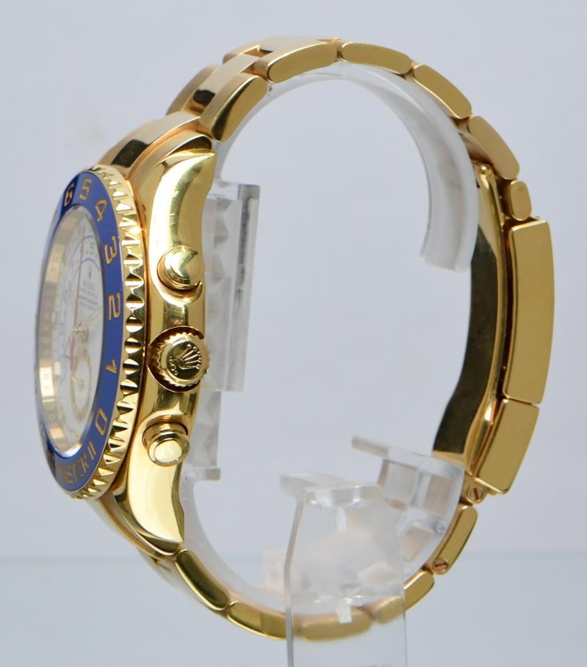 Rolex Yacht-Master II 116688 Yellow Gold White Dial Blue Bezel