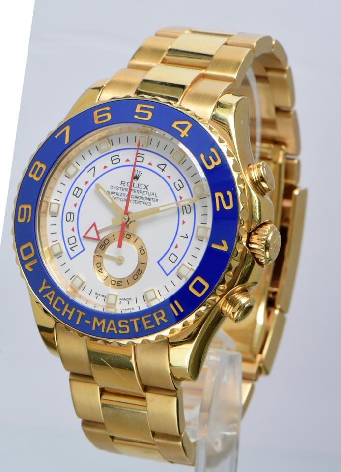 Rolex Yacht-Master II 116688 Yellow Gold White Dial Blue Bezel
