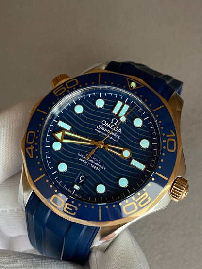 Omega Seamaster Diver 300M 210.22.42.20.03.001 Two-Tone Blue Dial