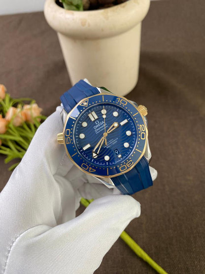 Omega Seamaster Diver 300M 210.22.42.20.03.001 Two-Tone Blue Dial