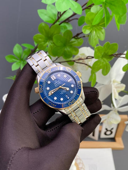 Omega Seamaster Diver 300M 210.20.42.20.03.001 Two-Tone Blue Dial