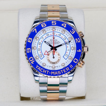 Rolex Yacht-Master II 116681 Two-Tone Rose Gold & Steel White Dial