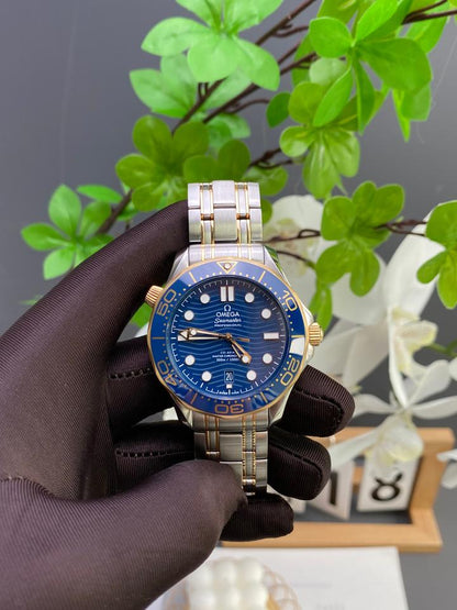 Omega Seamaster Diver 300M 210.20.42.20.03.001 Two-Tone Blue Dial