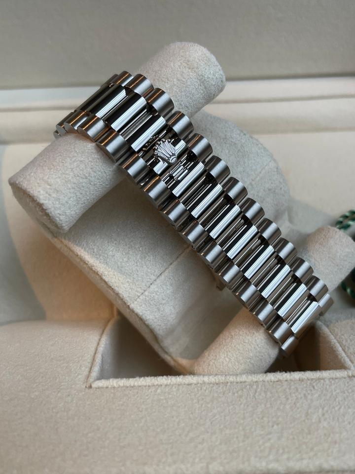 Rolex Day-Date 40 228239 White Gold Green Roman Dial 40mm