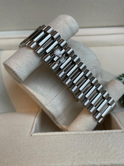 Rolex Day-Date 40 228239 White Gold Green Roman Dial 40mm