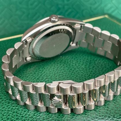 Rolex Day-Date 36 18239 A-Series Silver Diamond Dial White Gold 36mm