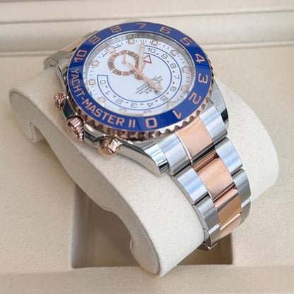 Rolex Yacht-Master II 116681 2020 Steel & Rose Gold White Dial Blue Bezel