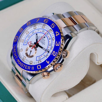 Rolex Yacht-Master II 116681 Two-Tone Rose Gold & Steel White Dial