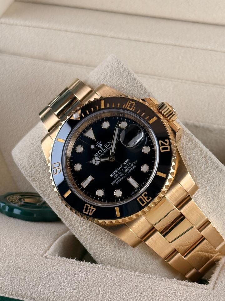 Rolex Submariner Date 116618LN Black Dial Yellow Gold 40mm