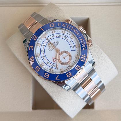 Rolex Yacht-Master II 116681 2020 Steel & Rose Gold White Dial Blue Bezel